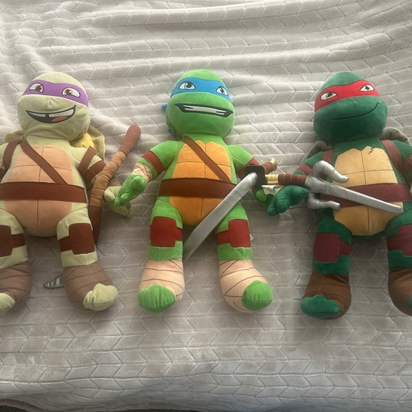 Build-A-Bear Ninja Turtle Plush Trio - Picture 1 of 6